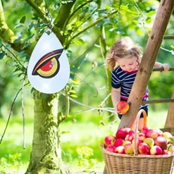 Eye Decoy to Scare Birds Away Bird Device with Hanging Outdoors Reflective Scarer and Bird Sticker Keep Birds Away Home and Garden Jewelry Christmas Tree Decor 1 PCS