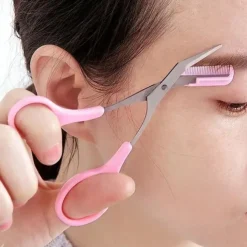 Eyebrow Trimmer Scissor With Comb Lady Woman Men Hair Removal Grooming Shaping Stainless Steel Eyebrow Remover Makeup Tool