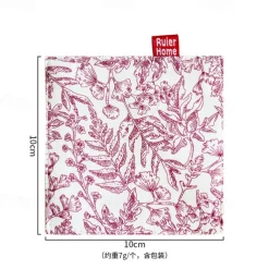 Fabric Coaster With Printed Double-Layer Insulation Pad, Simple Style Square Mug Pad