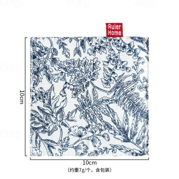 Fabric Coaster With Printed Double-Layer Insulation Pad, Simple Style Square Mug Pad