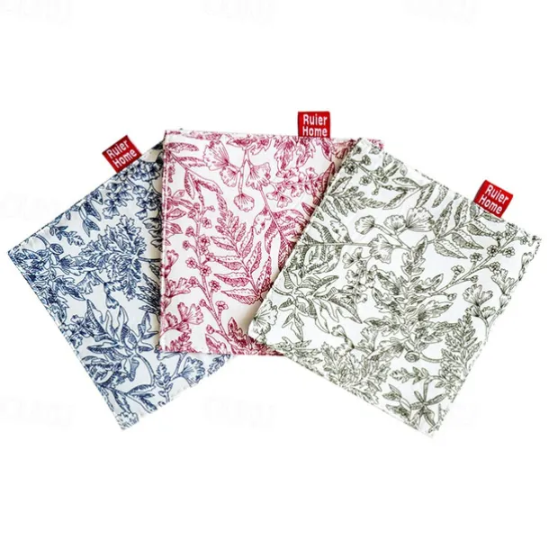 Fabric Coaster With Printed Double-Layer Insulation Pad, Simple Style Square Mug Pad