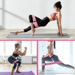 Fabric Resistance Bands for Working Out, 6Pack Non-Slip Exercise Bands for Women and Men, Fabric Booty Bands for Home, Fitness, Pilates, Stretching