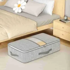 Fabric Storage Box with Clear Window – Quilt, Clothing, and Miscellaneous Organizer Bag