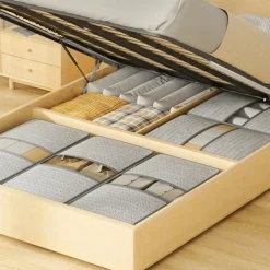 Fabric Storage Box with Clear Window – Quilt, Clothing, and Miscellaneous Organizer Bag