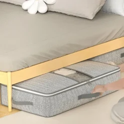 Fabric Storage Box with Clear Window – Quilt, Clothing, and Miscellaneous Organizer Bag