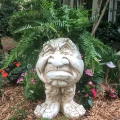 Face Planters, Muggle Head Planter Face Flower Pot Resin Garden Sculpture For Indoor Outdoor Plants, Unique Garden Pot Patio Decor