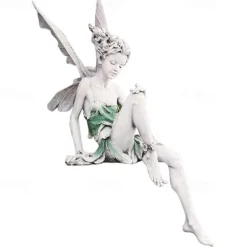 Fairy Statue Angel Fairy Statue, Garden Antique Resin, Realistic Decoration, Family Table Decoration, Garden, Lawn, Courtyard, Porch, Courtyard, Outdoor Decoration