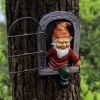 Fairy Tale Playful Goblin Garden Resin Decoration Statue Decoration, Garden Weatherproof Garden Statue, Tree Window Resin Garden Statuette Garden Decoration