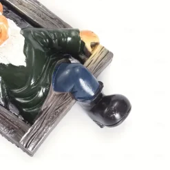 Fairy Tale Playful Goblin Garden Resin Decoration Statue Decoration, Garden Weatherproof Garden Statue, Tree Window Resin Garden Statuette Garden Decoration