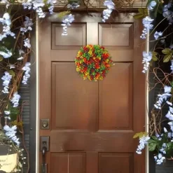 Fall Eucalyptus Farmhouse Wreath,Artificial Door Wreath, Front Door Decoration, Autumn Decoration Wreath, Autumn Decoration, Wall Wreath, Artificial Plants