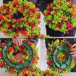 Fall Eucalyptus Farmhouse Wreath,Artificial Door Wreath, Front Door Decoration, Autumn Decoration Wreath, Autumn Decoration, Wall Wreath, Artificial Plants