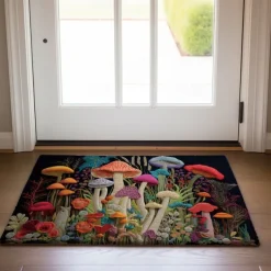 Fantasy Mushroom Doormat Floor Mats Washable Rugs Kitchen Mat Quilting Art Non-Slip Oil Proof Rug Indoor Outdoor Mat Bedroom Decor Bathroom Mat Entrance Rug