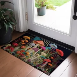 Fantasy Mushroom Doormat Floor Mats Washable Rugs Kitchen Mat Quilting Art Non-Slip Oil Proof Rug Indoor Outdoor Mat Bedroom Decor Bathroom Mat Entrance Rug