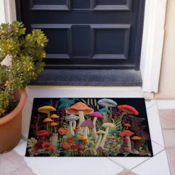 Fantasy Mushroom Doormat Floor Mats Washable Rugs Kitchen Mat Quilting Art Non-Slip Oil Proof Rug Indoor Outdoor Mat Bedroom Decor Bathroom Mat Entrance Rug