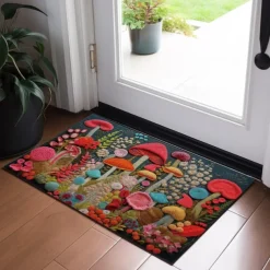 Fantasy Mushroom Doormat Floor Mats Washable Rugs Kitchen Mat Quilting Art Non-Slip Oil Proof Rug Indoor Outdoor Mat Bedroom Decor Bathroom Mat Entrance Rug
