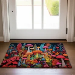 Fantasy Mushroom Doormat Floor Mats Washable Rugs Kitchen Mat Quilting Art Non-Slip Oil Proof Rug Indoor Outdoor Mat Bedroom Decor Bathroom Mat Entrance Rug