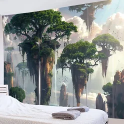 Fantasy Tree of Life Hanging Tapestry Wall Art Large Tapestry Mural Decor Photograph Backdrop Blanket Curtain Home Bedroom Living Room Decoration