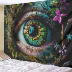 Fantasy Trippy Eye Graffiti Hanging Tapestry Wall Art Large Tapestry Mural Decor Photograph Backdrop Blanket Curtain Home Bedroom Living Room Decoration