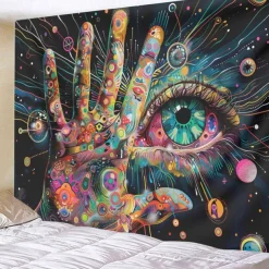 Fantasy Trippy Eye Graffiti Hanging Tapestry Wall Art Large Tapestry Mural Decor Photograph Backdrop Blanket Curtain Home Bedroom Living Room Decoration
