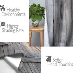 Farmhouse Curtain 2 Panels，Barn Wood Door Curtain Drapes For Living Room Bedroom,Grommet/Eyelet Curtain for Kitchen Door Window Treatments Room Darkening