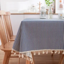 Farmhouse Tablecloth Cotton Linen Rectangle Table Cloths for Kitchen Dining, Party, Holiday, , Buffet Holiday Family Gathering