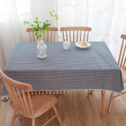 Farmhouse Tablecloth Cotton Linen Rectangle Table Cloths for Kitchen Dining, Party, Holiday, , Buffet Holiday Family Gathering