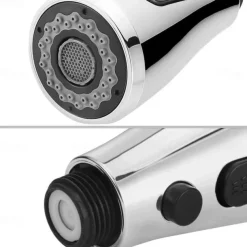 Faucet Accessories,Excellent Quality ABS/PC Helmet Lining-Surface Treatment-Chrome Faucet Spout Replacement Parts for Pull Down Kitchen Faucet