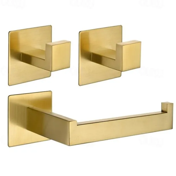 Faucet accessory - Superior Quality Set / Towel Bar / Toilet Paper Holder Contemporary / Antique Stainless Steel Brushed