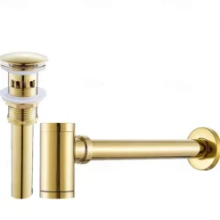 Faucet accessory - Superior Quality Pop-up Water Drain With Overflow Contemporary Copper Electroplated