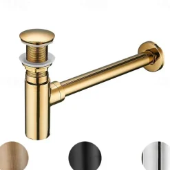 Faucet Accessory Superior Quality - Contemporary Copper Pop-up Water Drain Without Overflow Chrome