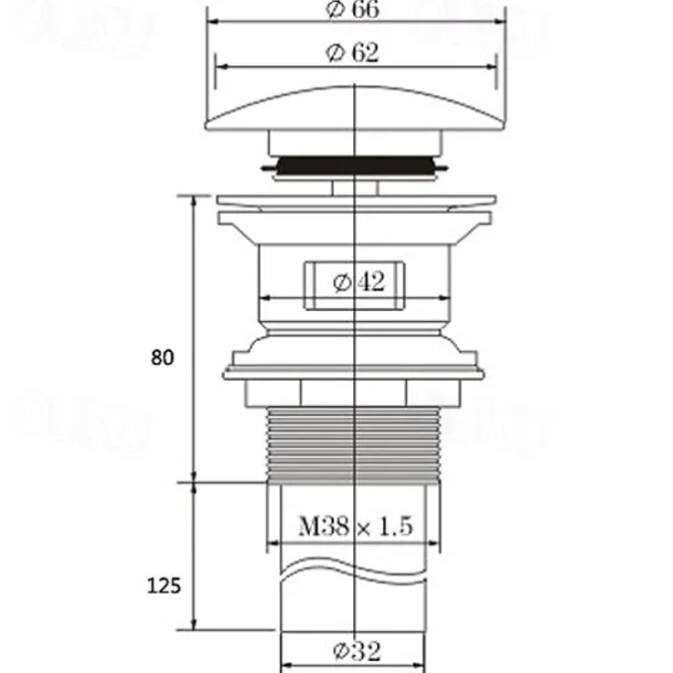 Faucet Accessory,Superior Quality Pop-up Water Drain With Overflow Contemporary Brass Chrome