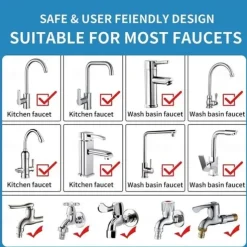 Faucet Extender Aerator 720° Swivel, Universal Splash Kitchen Tap Filter Bathroom Basin Faucet Spray Head Washroom, Water Saving Nozzle Sprayer Attachment