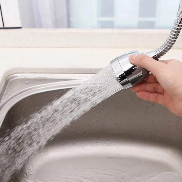 Faucet Splash Head Extension Universal Tap Water Shower Water-Saving Rotary Filter Nozzle