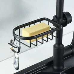 Faucet Storage Rack,Sink Organizer for Soap Sponge Brush Scrubber Sink Caddy Organizer Suitable for Most of Kitchen Faucets and Bathroom Faucets
