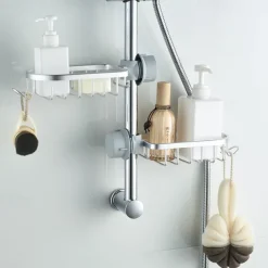 Faucet Storage Rack,Sink Organizer for Soap Sponge Brush Scrubber Sink Caddy Organizer Suitable for Most of Kitchen Faucets and Bathroom Faucets