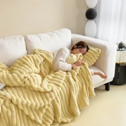 Faux Rabbit Throw Blanket Cozy Throw Blanket Throw Blanket Sherpa Backing Warm and Cozy Throw Decorative for Bedroom Sofa Floor Ghores