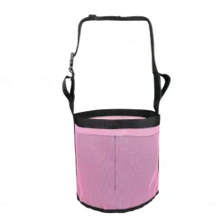 Feed Horses Bag for Grain Hay Bags Heavy Duty Mesh Horse Feeder with Adjustable Strap Comfort Neck Pad Nose Pad and Waterproof Bottom Muzzle