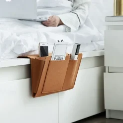 Felt Bedside Storage Bag Pouch Bed Desk Bag Sofa TV Remote Control Hanging Caddy Couch Storage Organizer Bed Holder Pockets