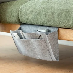 Felt Bedside Storage Bag Pouch Bed Desk Bag Sofa TV Remote Control Hanging Caddy Couch Storage Organizer Bed Holder Pockets