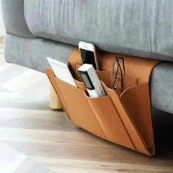Felt Bedside Storage Bag Pouch Bed Desk Bag Sofa TV Remote Control Hanging Caddy Couch Storage Organizer Bed Holder Pockets