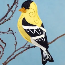 Felt Bird Ornament, 3D Simulation Bird Memorial Handcrafts Ornaments Handmade Plush Tree Wall Decorations Red Bird Gifts Hanging Ornaments