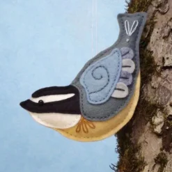 Felt Bird Ornament, 3D Simulation Bird Memorial Handcrafts Ornaments Handmade Plush Tree Wall Decorations Red Bird Gifts Hanging Ornaments