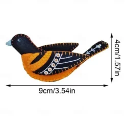 Felt Bird Ornament, 3D Simulation Bird Memorial Handcrafts Ornaments Handmade Plush Tree Wall Decorations Red Bird Gifts Hanging Ornaments