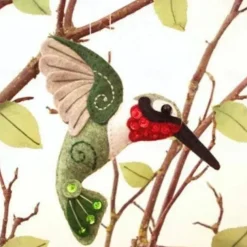 Felt Bird Ornament, 3D Simulation Bird Memorial Handcrafts Ornaments Handmade Plush Tree Wall Decorations Red Bird Gifts Hanging Ornaments