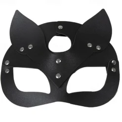 Feminine Sexy Half Face Fox Role-playing Cat Skin Mask Rivet Punk Collar Halloween Party Makeup Ball Fancy Mask PU Skin Fox Mask Nightclub Party Makeup Ball Men And Women Mask Eye Mask Fun