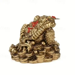 Feng Shui Money Frog Statue - Attracts Wealth, Brings Good Luck, Fortune, and Prosperity - Ideal Decor for Home, Office, New Year, Housewarming, and Business Gifts