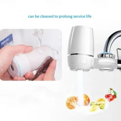 Filter Water Purifier with Kitchen Faucet,White Large Volume Tap Water Filtration System Removes Lead, Fluoride and Chlorine - Fits Standard Faucets (1 Filter Included)