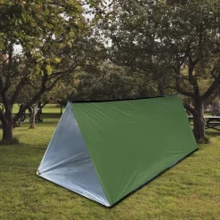 First Aid Tent, Portable Outdoor Emergency Shelter, Waterproof, Windproof And Warm Mylar Emergency Blanket For 2 People, Outdoor Camping Accessories