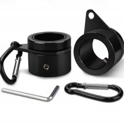 Flag Pole Rings, Aluminum Alloy Flagpole Rings 360°Rotating Anti Wrap Mounting Ring, Spinning Clips with Carabiner for 0.75-1.02 Inch Diameter Pack of 2