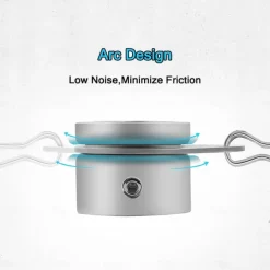 Flag Pole Rings, Aluminum Alloy Flagpole Rings 360°Rotating Anti Wrap Mounting Ring, Spinning Clips with Carabiner for 0.75-1.02 Inch Diameter Pack of 2